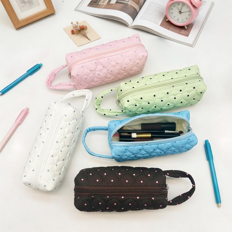 กระเป๋าเครื่องสำอางลายจุดแบบพก - Cosmetic Bags บทวิจารณ์และราคา