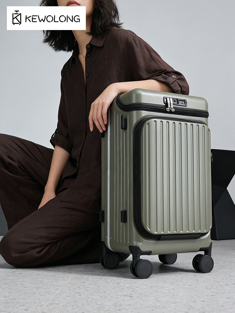 กระเป๋าเดินทางแบบเปิดด้านหน้าข - Spinner Wheel Rolling Suitcase 20 Inch บทวิจารณ์และราคา