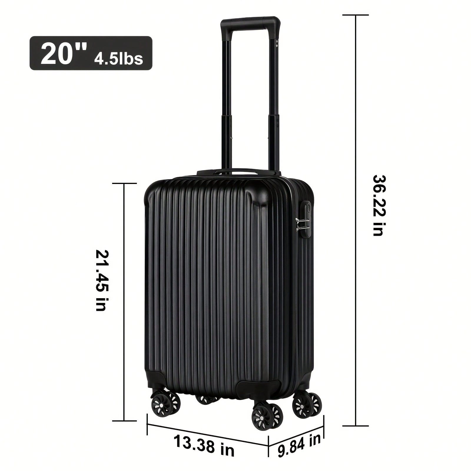 กระเป๋าเดินทางแบบแข็งขนาด 20 น - Spinner Wheel Rolling Suitcase 20 Inch บทวิจารณ์และราคา