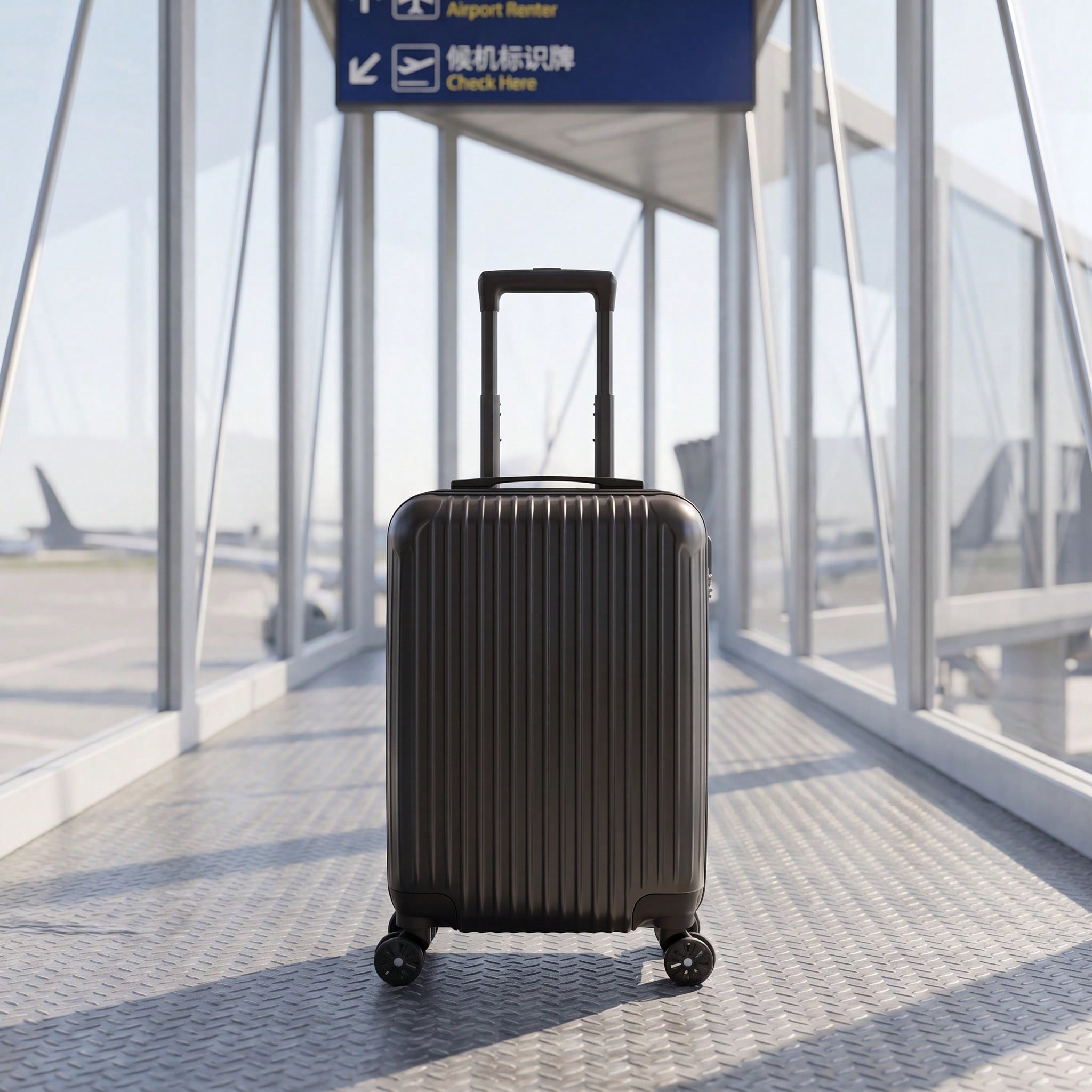 กระเป๋าเดินทางแบบแข็ง ทำจากวัส - Spinner Wheel Rolling Suitcase 20 Inch บทวิจารณ์และราคา