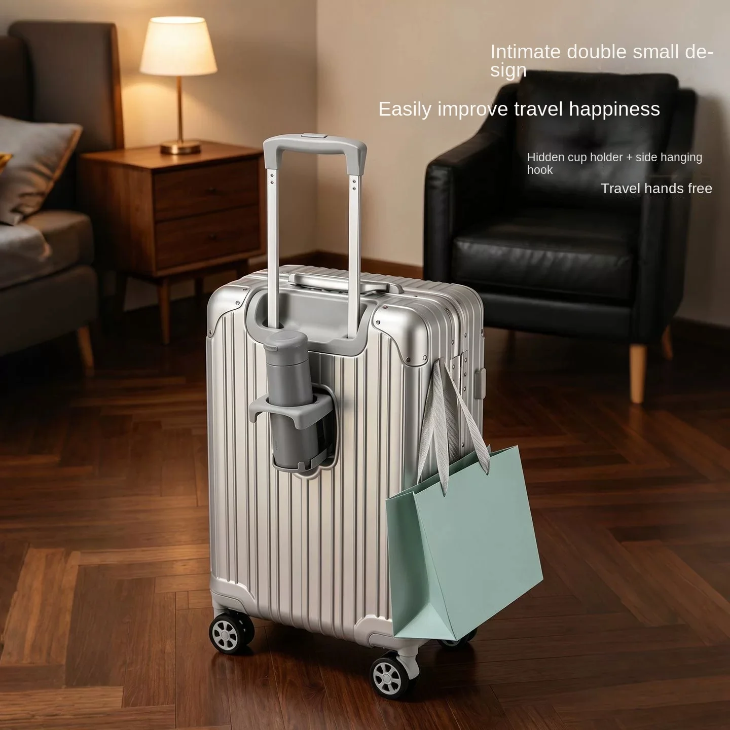 กระเป๋าเดินทางแบบเปิดด้านหน้า  - Spinner Wheel Rolling Suitcase 20 Inch บทวิจารณ์และราคา