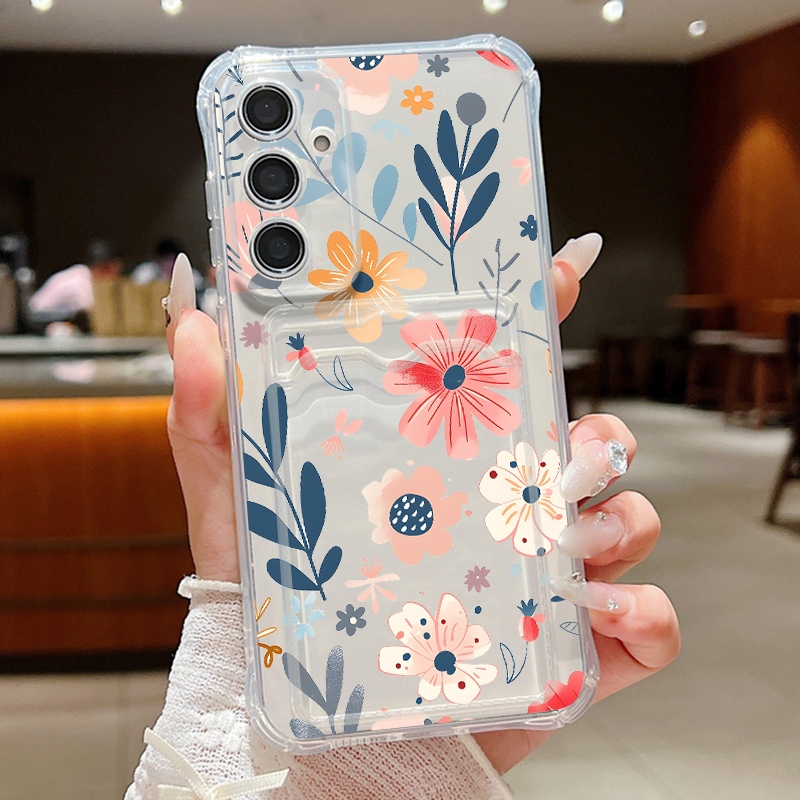 เคสโทรศัพท์ลายดอกไม้สีสันสดใสส - Wallets บทวิจารณ์และราคา